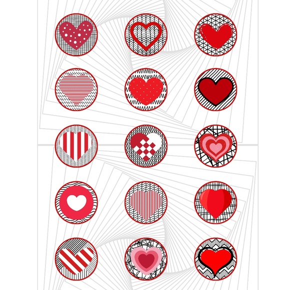 Heart Translucent Stickers ( Not 100% Transparent ) ( 27 Stickers ) - Picture 2 of 8